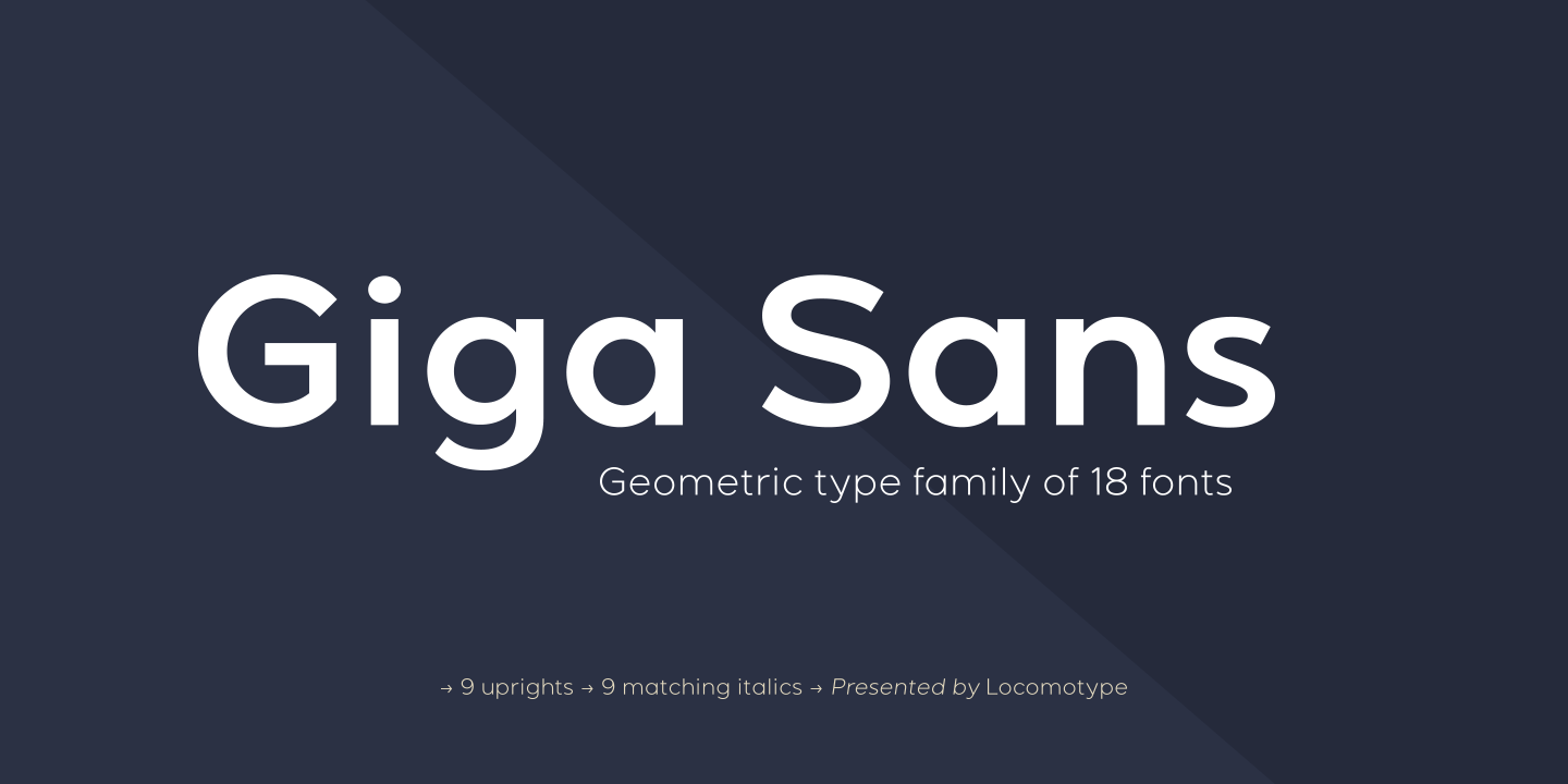 Example font Giga Sans #1